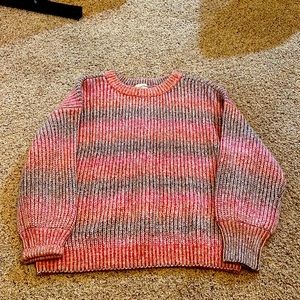 Pink orange and red sweater